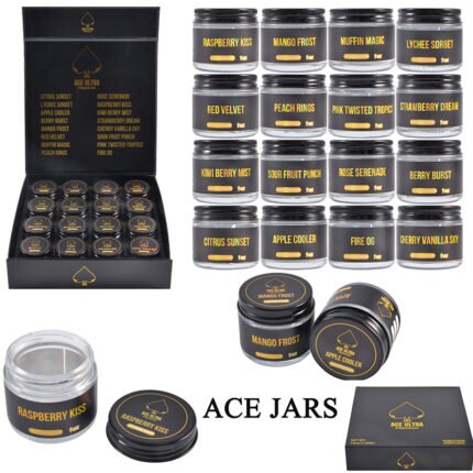 Black Ace Jars 16 Flavors16OZ Empty Jars Wholesale 96Pcs/Case