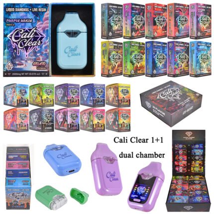 Cali Clear 2G Disposables Dual Chambers with Full Screen 20 Flavors Wholesale in USA/EU