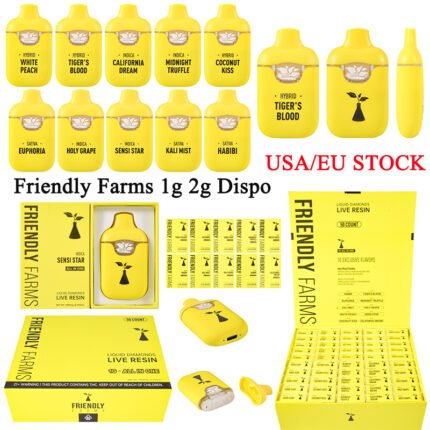 Friendly Farms 2G Disposables 1ML Empty Vapes Wholesale USA / EU Stock