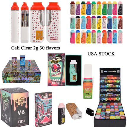 Cali Clear V6 S1 2G Disposable 2ML Empty Vapes 30 Flavors USA/EU